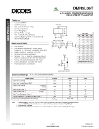 Datasheet DMN5L06T manufacturer Diodes