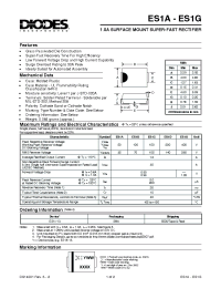 Datasheet ES1B manufacturer Diodes