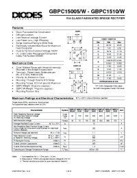 Datasheet GBPC1504 manufacturer Diodes