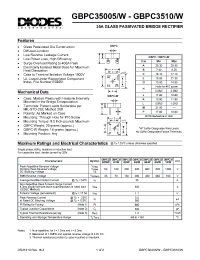 Datasheet GBPC35005 manufacturer Diodes