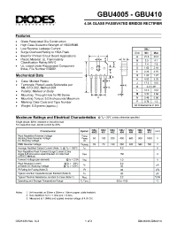 Datasheet GBU4005 manufacturer Diodes