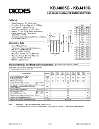 Datasheet KBJ410G manufacturer Diodes