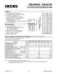 Datasheet KBJ610G manufacturer Diodes