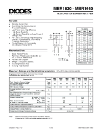 Datasheet MBR1645 производства Diodes