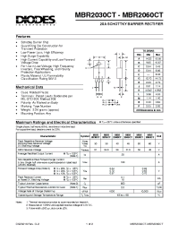 Datasheet MBR2045CT производства Diodes