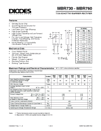 Datasheet MBR735 производства Diodes