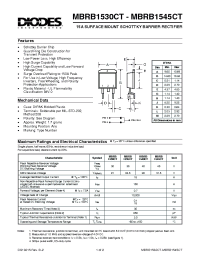 Datasheet MBRB1530CT manufacturer Diodes