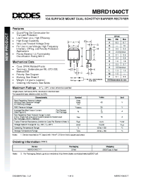 Datasheet MBRD1040CT производства Diodes