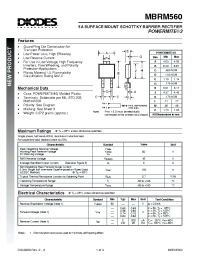Datasheet MBRM560-13 производства Diodes