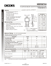 Datasheet MBRM760 производства Diodes