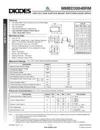 Datasheet MMBD3004BRM производства Diodes
