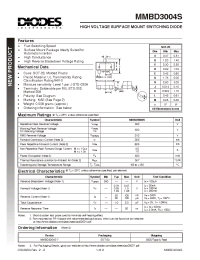 Datasheet MMBD3004S производства Diodes