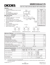 Datasheet MMBD3004S-7-F производства Diodes