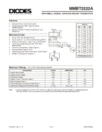 Datasheet MMBT2222A-7 производства Diodes