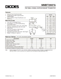Datasheet MMBT2907A производства Diodes