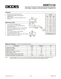 Datasheet MMBT4126-7 производства Diodes