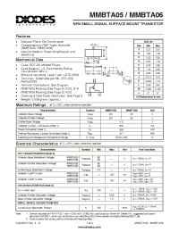 Datasheet MMBTA06-7 производства Diodes