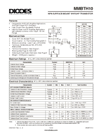 Datasheet MMBTH10-7 manufacturer Diodes