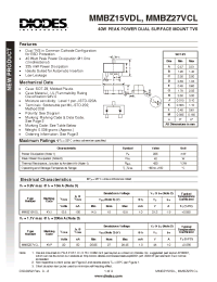 Datasheet MMBZ27VCL manufacturer Diodes
