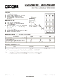 Datasheet MMBZ5243B производства Diodes