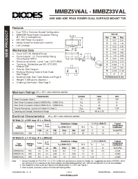 Datasheet MMBZ9V1AL производства Diodes