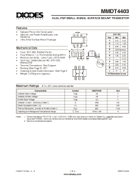 Datasheet MMDT4403-7 производства Diodes