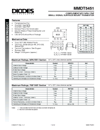 Datasheet MMDT5451 производства Diodes