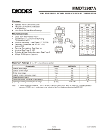 Datasheet MMST2222A-7 manufacturer Diodes