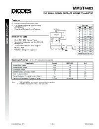 Datasheet MMST4403 производства Diodes