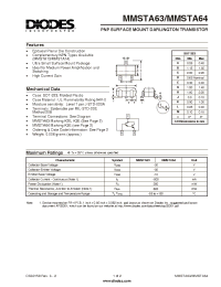 Datasheet MMSTA64 производства Diodes