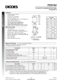 Datasheet PDS760-13 manufacturer Diodes