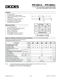 Datasheet PR1003L manufacturer Diodes