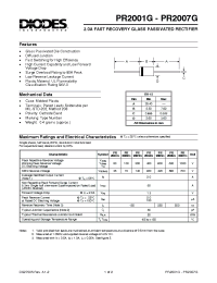 Datasheet PR2003G manufacturer Diodes