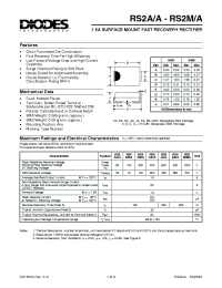 Datasheet RS2G manufacturer Diodes