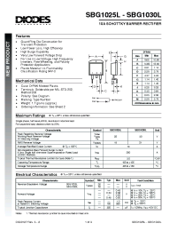 Datasheet SBG1030L manufacturer Diodes