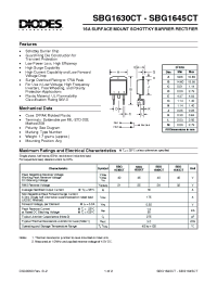 Datasheet SBG1635CT manufacturer Diodes