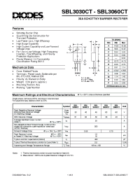 Datasheet SBL3060CT manufacturer Diodes