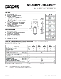 Datasheet SBL6040PT manufacturer Diodes