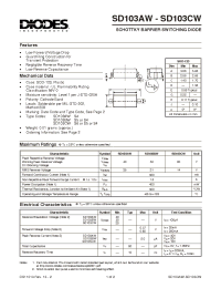 Datasheet SD103CW-7 manufacturer Diodes