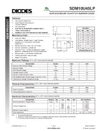 Datasheet SDM10U45LP-7 manufacturer Diodes