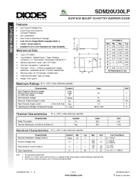 Datasheet SDM20U30LP-7 производства Diodes