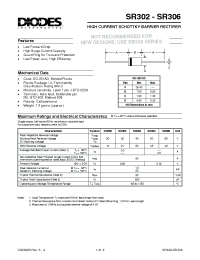 Datasheet SR303 manufacturer Diodes