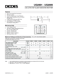 Datasheet UG2005 manufacturer Diodes