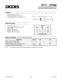 Datasheet ZY11 manufacturer Diodes