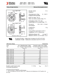 Datasheet KBPC1516F manufacturer Diotec