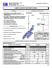 Datasheet UFR404 manufacturer Diotec