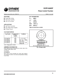 Datasheet DCR1006SF28 manufacturer Dynex