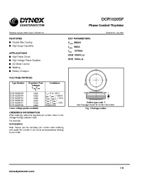Datasheet DCR1020SF60 manufacturer Dynex