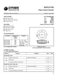 Datasheet DCR1277SD33 manufacturer Dynex