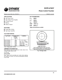 Datasheet DCR1475SY28 manufacturer Dynex